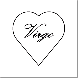 Virgo Zodiac Heart Posters and Art